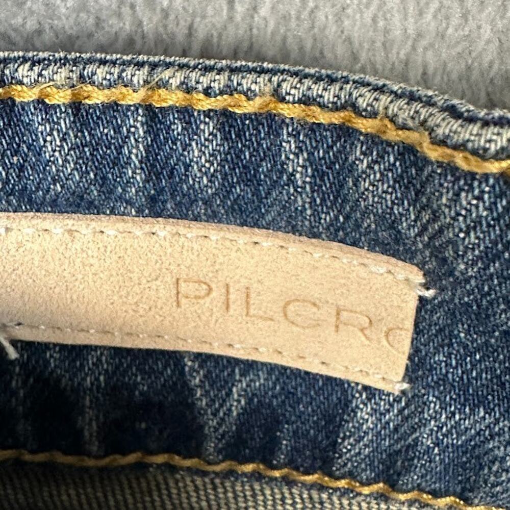 Anthropologie Pilcro Jeans Womens 25 Blue Borrower Patchwork Distressed Stretch - Picture 7 of 14